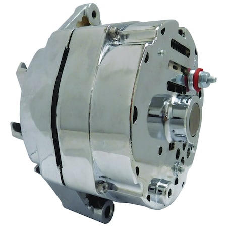 Wai Global Alternator, ALTDR 10SI 1WIRE CHROME, 100 Amp12 Volt, CW, 1Wire System, Chrome, 6Groove Pulley 7127-SECN-100A6G